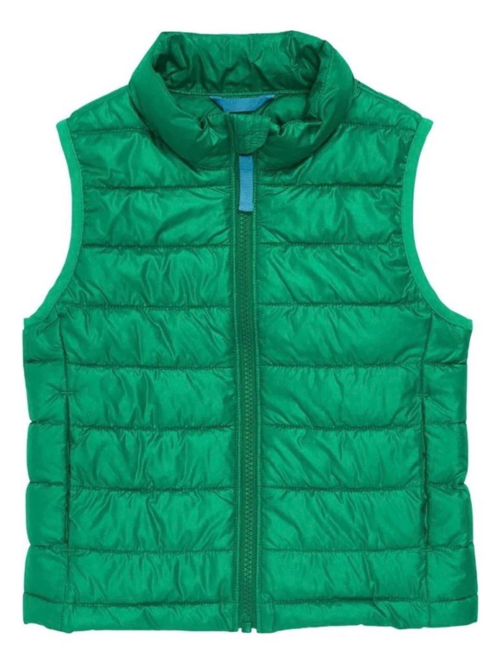 PRIMARY Lightweight Puffer Vest in Green Bean - 12-18M